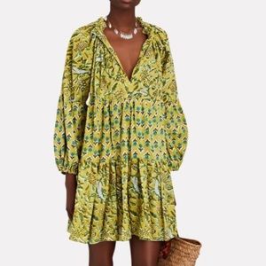 EUC! CHARINA SARTE Tiana tiered Batik mini dress. Size S.